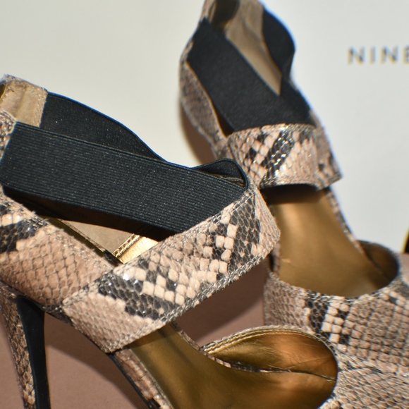 Nine West Leopard black Heel with zipper - Picture 2 of 6